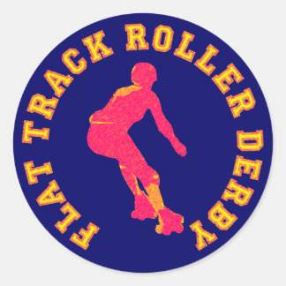 Flat Track Roller Derby Runder Aufkleber