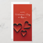 Flat Valentine's Day Card (Vorne/Hinten)