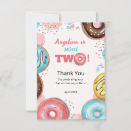 Flat Vielen Dank für die zweite Geburtstagskarte. Dankeskarte