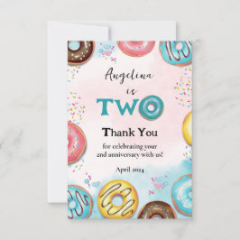 Flat Vielen Dank für die zweite Geburtstagskarte. Dankeskarte