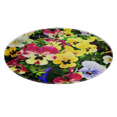 Flat von Stiefmütterchen gemischte Farben Schneidebrett (Ecke)