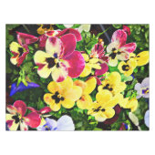 Flat von Stiefmütterchen gemischte Farben Tischdecke (Vorderseite (Horizontal))