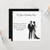 Flat Wedding Card Karte (Vorderseite/Rückseite Beispiel)