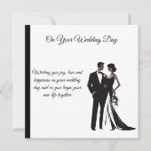 Flat Wedding Card Karte (Vorderseite)