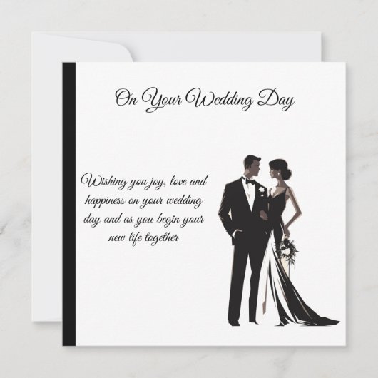 Flat Wedding Card Karte (Vorderseite)