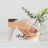 Flat Wedding Danke Cards (Stehend Vorderseite)