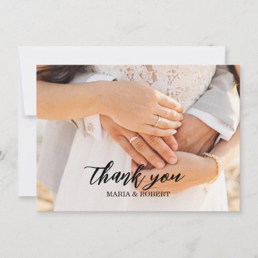 Flat Wedding Danke Cards (Vorderseite)