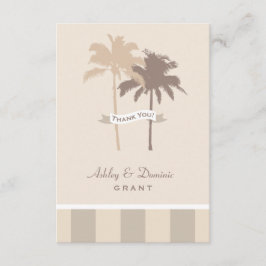 Flat Wedding Dankeschön Note Card | Palmen Dankeskarte