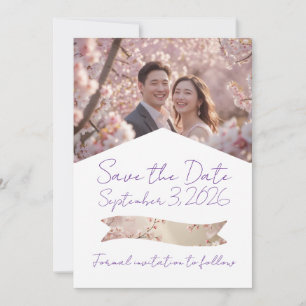 Flat Wedding Save the Date Card