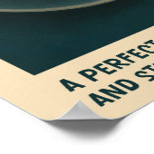 Flat White Coffee Poster Retro Latte Art Print (Ecke)