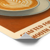 Flat White Coffee Print, Minimalistische Espressom Poster (Ecke)