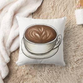 Flat White Latte Cappuccino Coffee Shop Barista Kissen