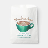 Flat White Latte Cappuccino Coffee Shop Café Geschenktütchen (Vorderseite)