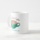 Flat White Latte Cappuccino Coffee Shop Café Kaffeetasse (Vorderseite Links)