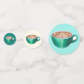 Flat White Latte Cappuccino Coffee Shop Café Konfetti (Vorderseiten)