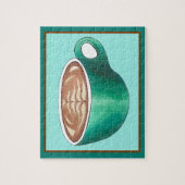 Flat White Latte Cappuccino Coffee Shop Café Puzzle (Vertikal)