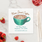 Flat White Latte Cappuccino Coffee Shop Café Serviette (Beispiel)