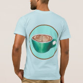 Flat White Latte Cappuccino Coffee Shop Café T-Shirt (Rückseite)