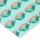 Flat White Latte Cappuccino Coffee Shop Café Tischdecke (Schrägansicht)