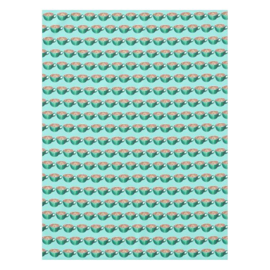 Flat White Latte Cappuccino Coffee Shop Café Tischdecke (Vorderseite)