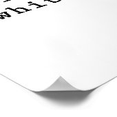 Flat white - minimalistic typography poster (Ecke)