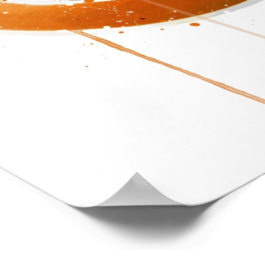 Flat White Orange Poster (Ecke)