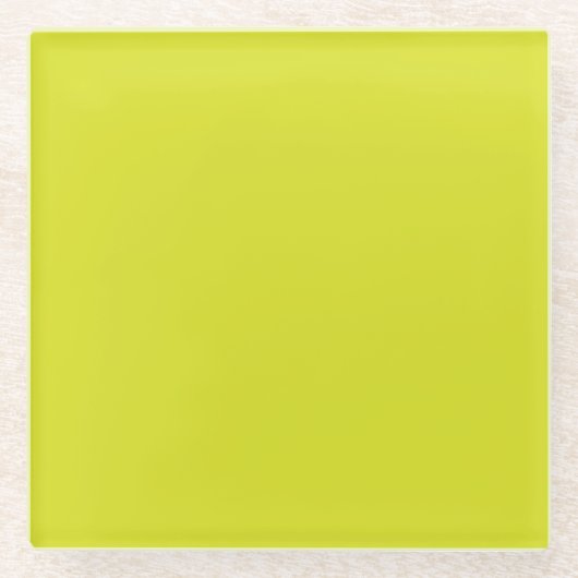 Flat Yellow Background – Back-to-School Texture Glasuntersetzer (Vorderseite)