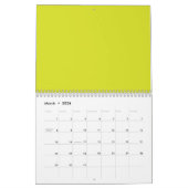 Flat Yellow Background – Back-to-School Texture Kalender (Mär 2026)