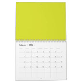 Flat Yellow Background – Back-to-School Texture Kalender (Feb 2026)