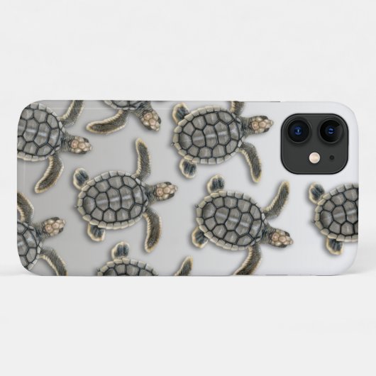 Flatback Sea Turtle iPhone Case (Rückseite (Horizontal))