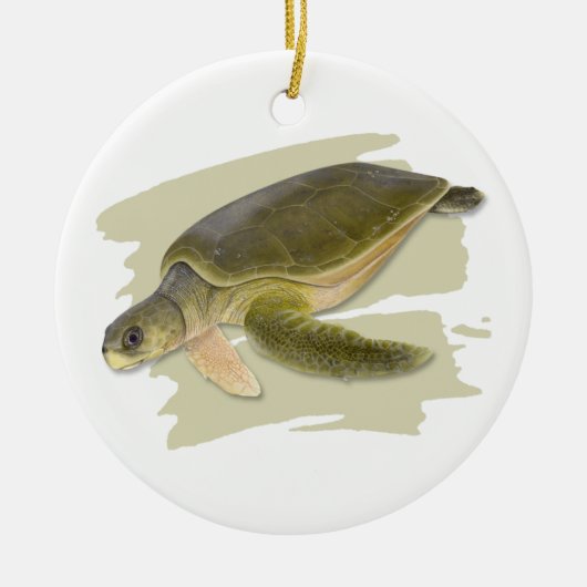Flatback Sea Turtle Keramik Ornament (Vorne)