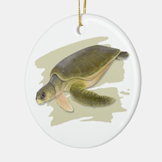 Flatback Sea Turtle Keramik Ornament (Links)