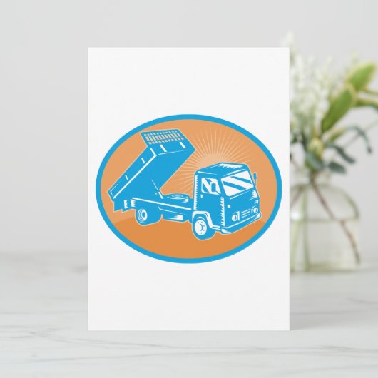 Flatbed Truck Einladung (Stehend Vorderseite)