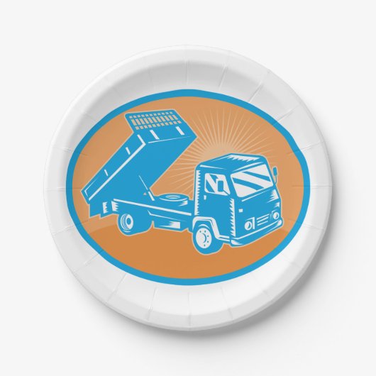 Flatbed Truck Pappteller (Vorderseite)