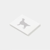 Flatbeschichtete Retriever Silhouette Liebe Hunde Post-it Klebezettel (angewinkelt)