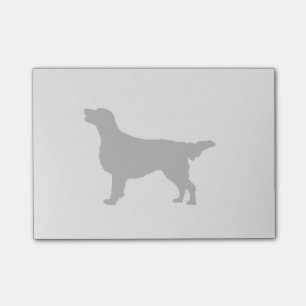 Flatbeschichtete Retriever Silhouette Liebe Hunde Post-it Klebezettel