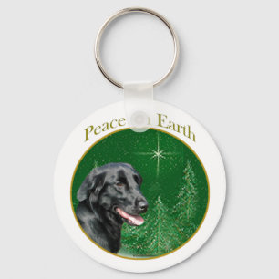 Flatbeschichteter Retriever-Frieden Schlüsselanhänger