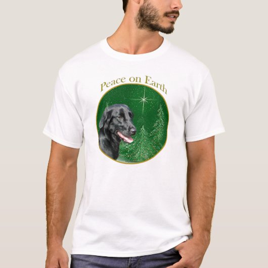 Flatbeschichteter Retriever-Frieden T-Shirt (Vorderseite)