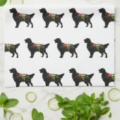 Flatbeschichteter Retriever Hunde Rasse Bohemisch Geschirrtuch (Gefaltet)