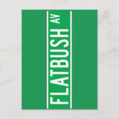 Flatbush Av, New York Street Sign Postkarte (Vorderseite)