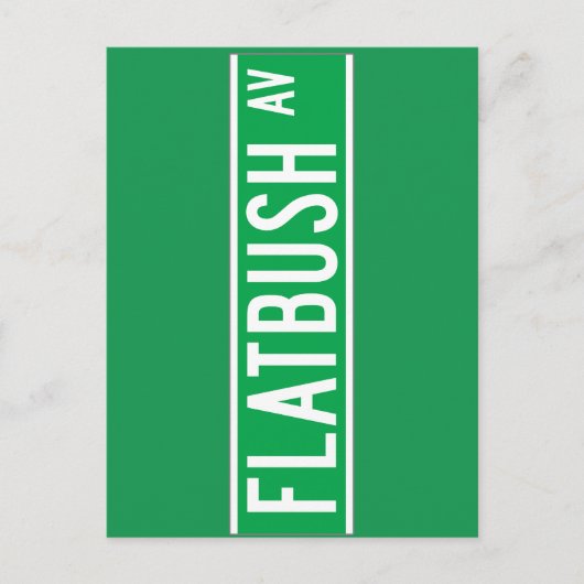 Flatbush Av, New York Street Sign Postkarte (Vorderseite)