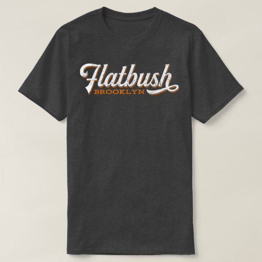 Flatbush Brooklyn New York Retro Cool T-Shirt (Design vorne)