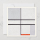 FLATCARD : PIET MONDRIAN : GRAU - RED 1935 (Vorderseite)