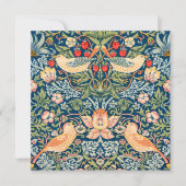 FLATCARD: WILLIAM MORRIS : STRAWBERRY THIEVES EINLADUNG (Vorderseite)