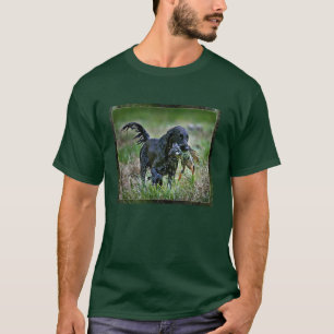 Flatcoated Retriever mit Ente T-Shirt