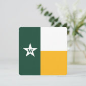 Flaterkarte "Bear Green & Gold Texas" (Stehend Vorderseite)