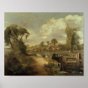 Flatford Lock (nach John Constable) Poster
