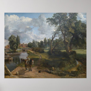 Flatford Mill, Szene auf einem Fluss - Constable Poster