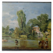 Flatford Mühle, c.1810-11 (Öl auf Platte) Fliese (Vorderseite)