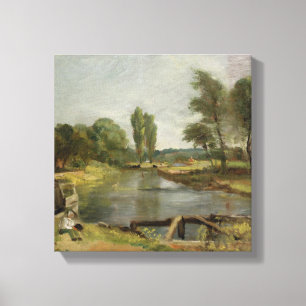 Flatford Verschluss, 1810-11 (Öl auf Papier auf Leinwanddruck